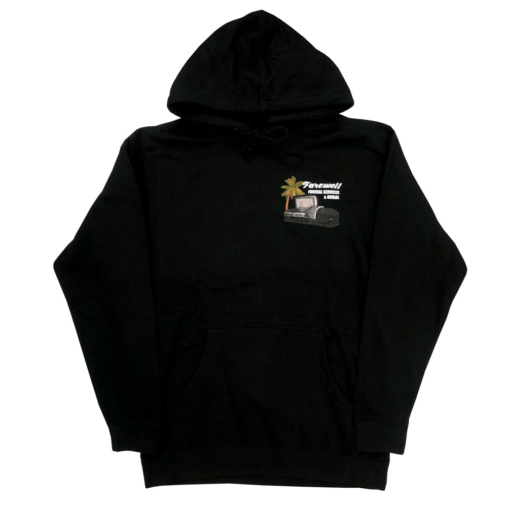 Public Beach Funeral Services Hoodie (Black) THE FAREWELL DIVISION