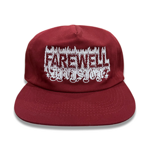 EMBROIDERED THRASH LOGO HAT : BLOOD RED