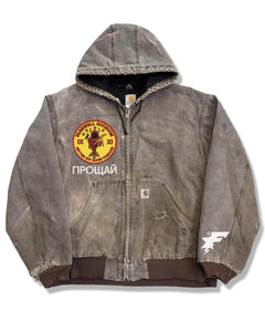 0.0100925 THRASHED VINTAGE CARHARTT JACKET TAN (XL)