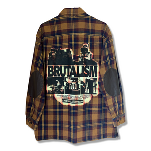 "BRUTALISM" HEAVY PATCHED FLANNEL 1/1