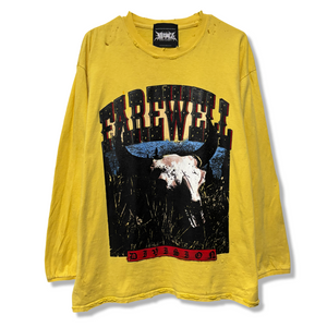"DEATH IN THE WEST" VINTAGE CANARY LONGSLEEVE 1OF1 (XL)