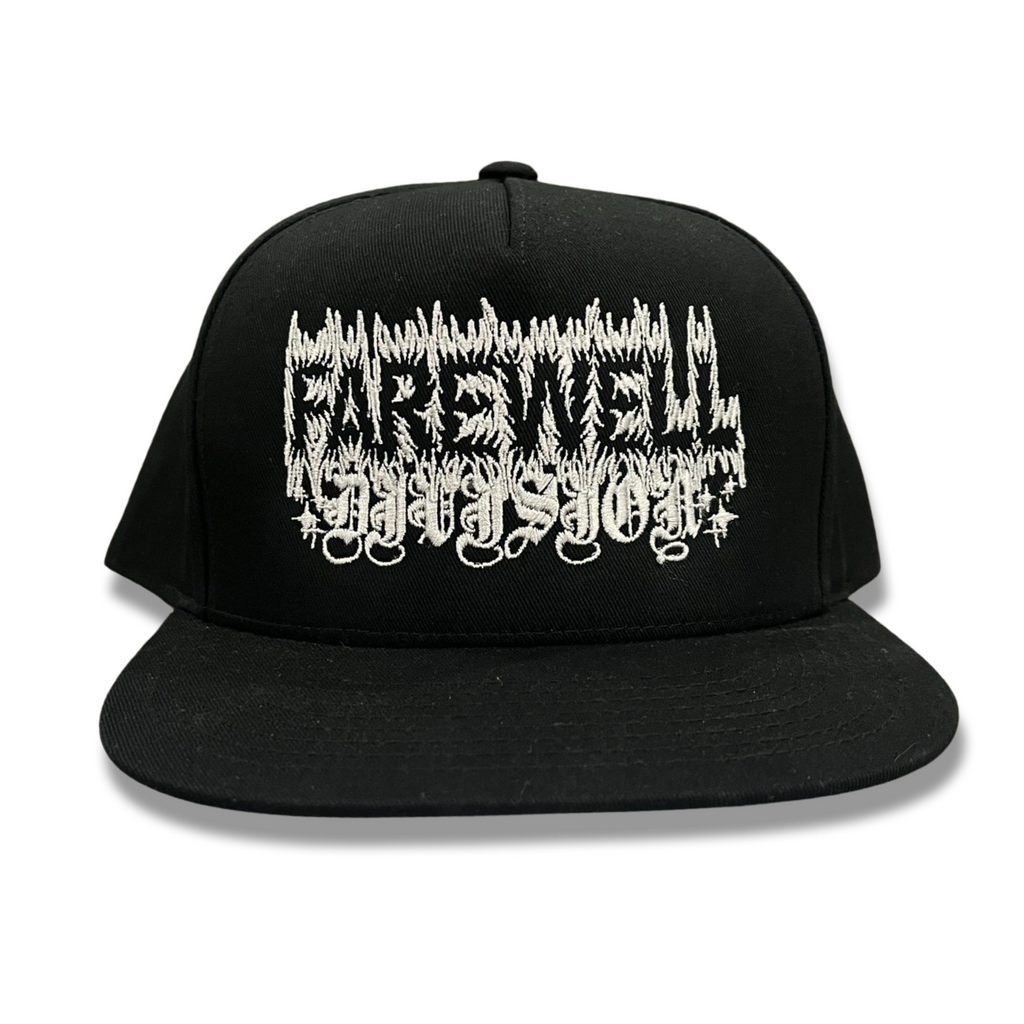 EMBROIDERED THRASH LOGO HAT : BLACK