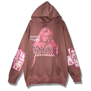 GIRLS HEAVYWEIGHT PATCHWORK HOODIE( DUSTY PINK)