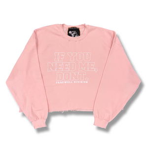 1OF3 "NEEDS" BABY PINK DISTRESSED CROP