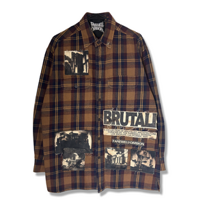 "BRUTALISM" HEAVY PATCHED FLANNEL 1/1