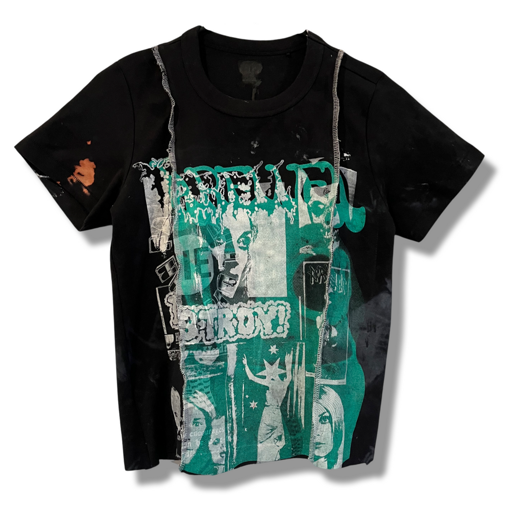 2CUT SERGED SCRAP TEE .004 (WOMENS CROP)