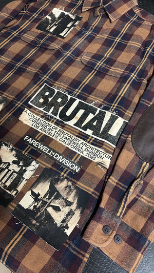 "BRUTALISM" HEAVY PATCHED FLANNEL 1/1