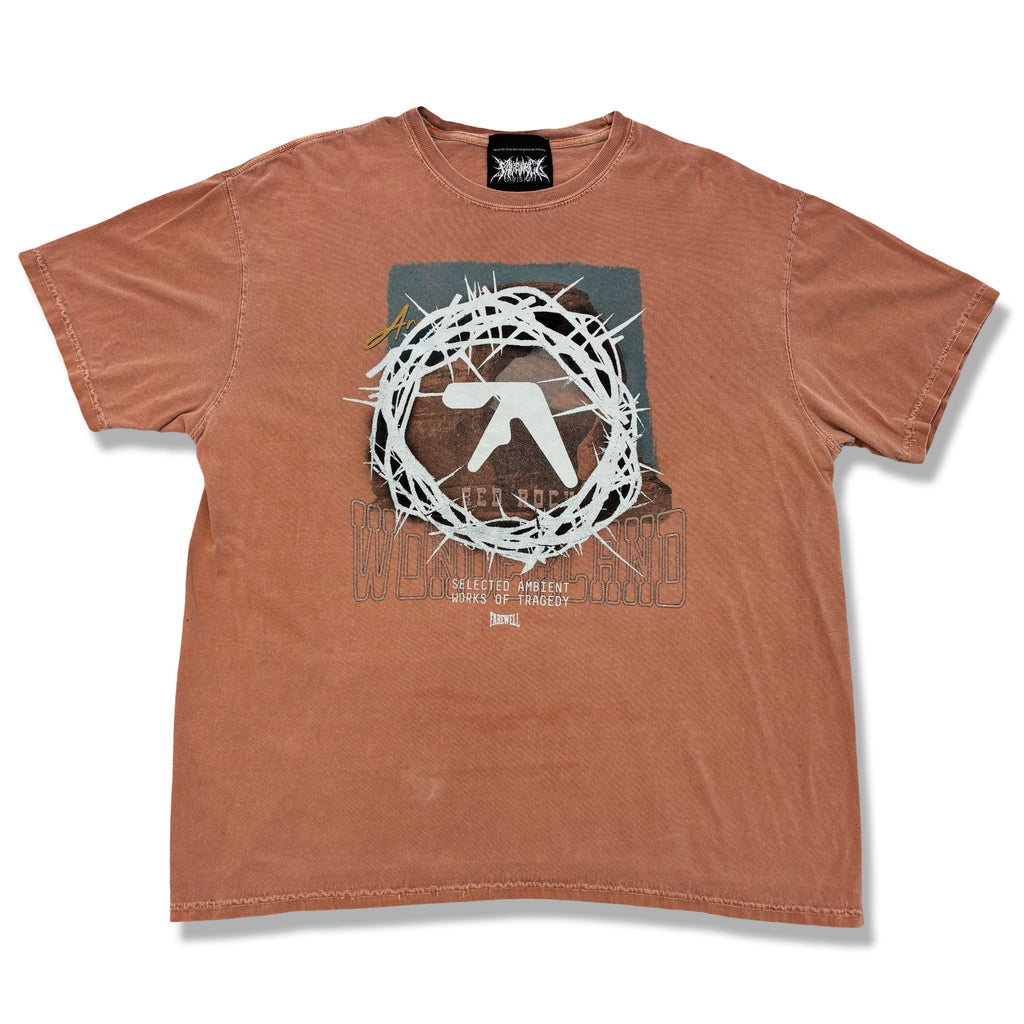 "AMBIENT TRAGEDY" TERRACOTTA WASHED TEE 1OF1 (XL)