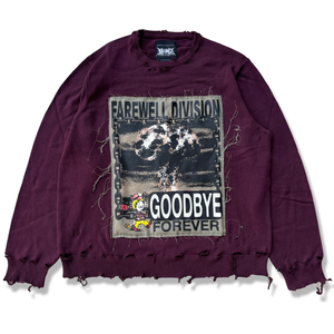 "vagabond" distressed sweater