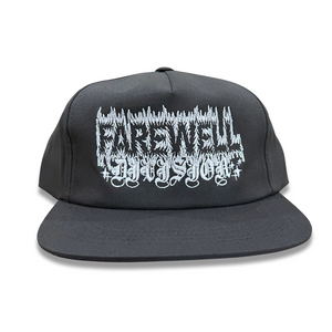 EMBROIDERED THRASH LOGO HAT : CHARCOAL
