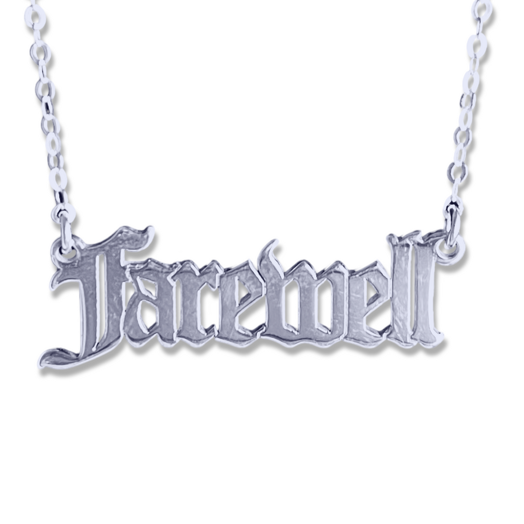 Gothic Nameplate Necklace