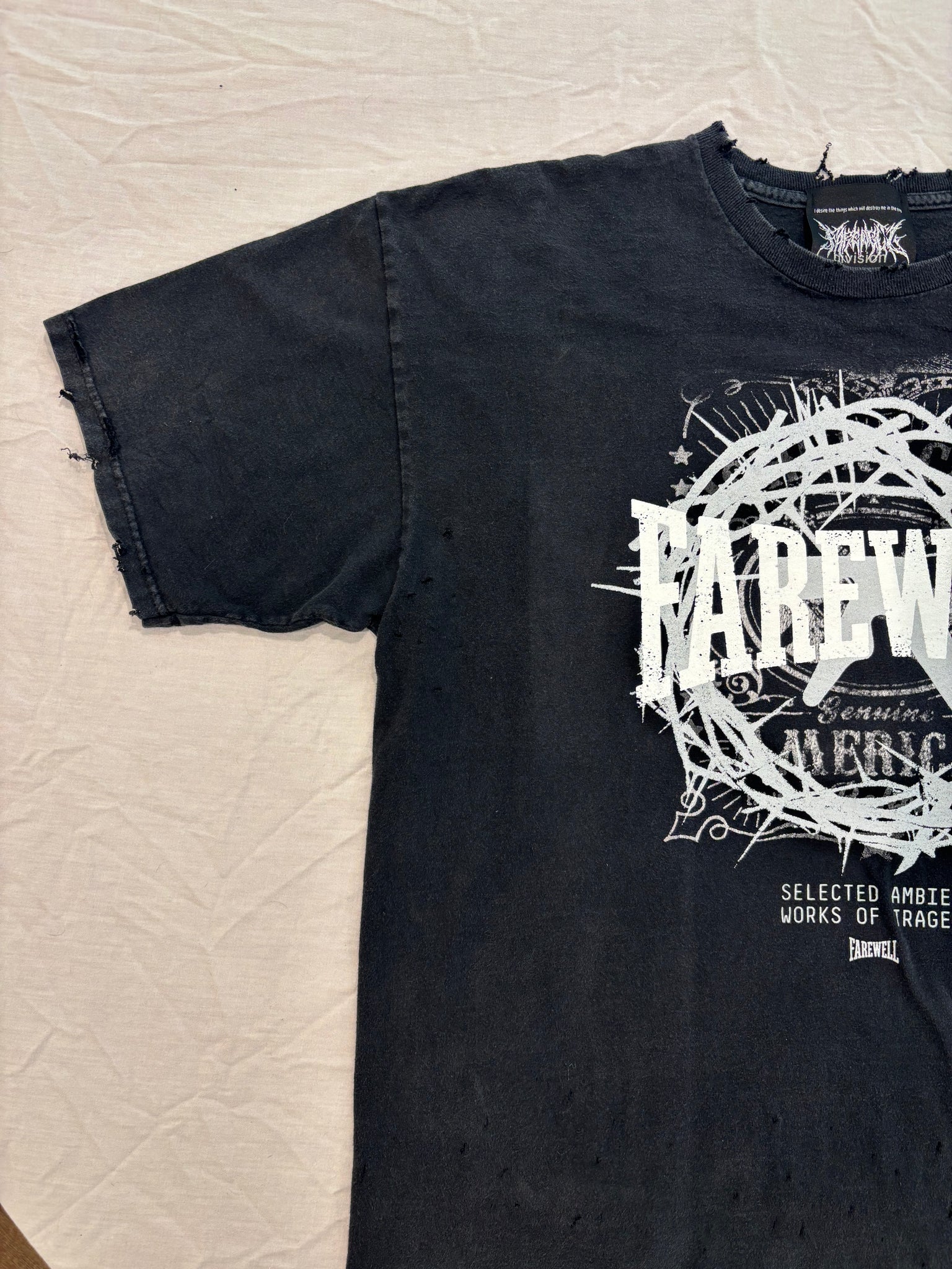 "AMBIENT TRAGEDY" DISTRESSED VINTAGE TEE 1OF1 (XL) TENNESSEE WHISKEY EDITION