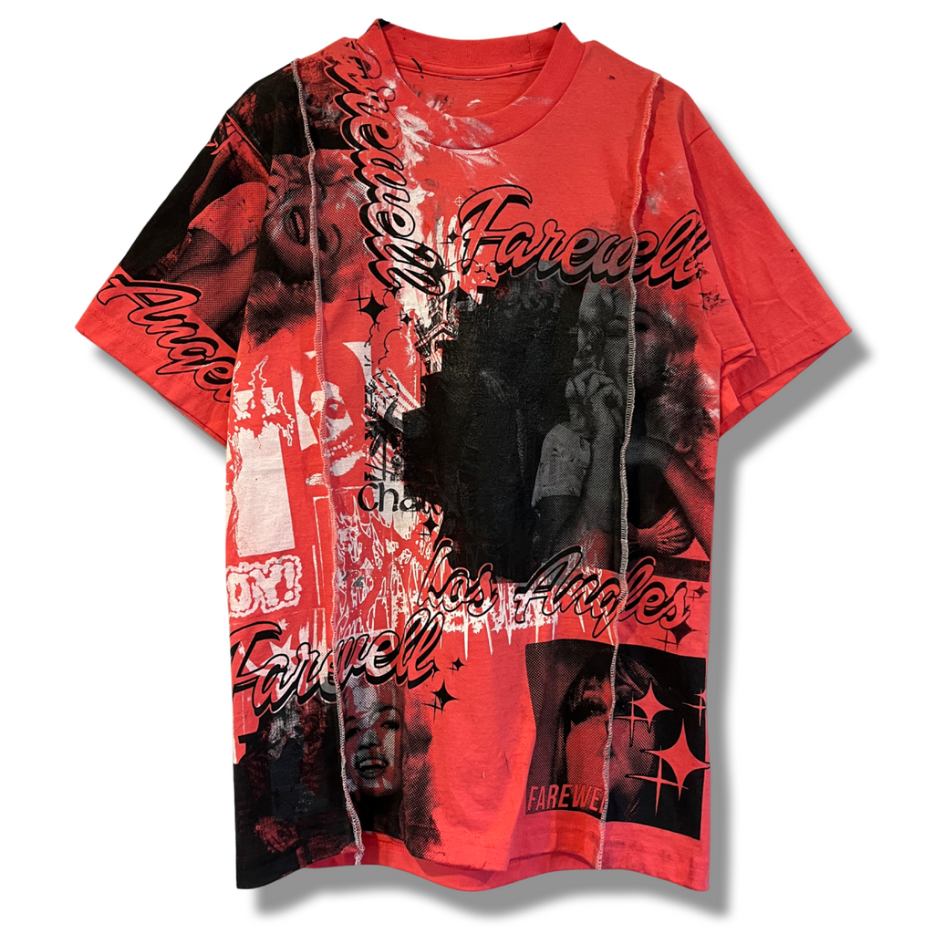 2CUT CORAL SERGED SCRAP TEE .005