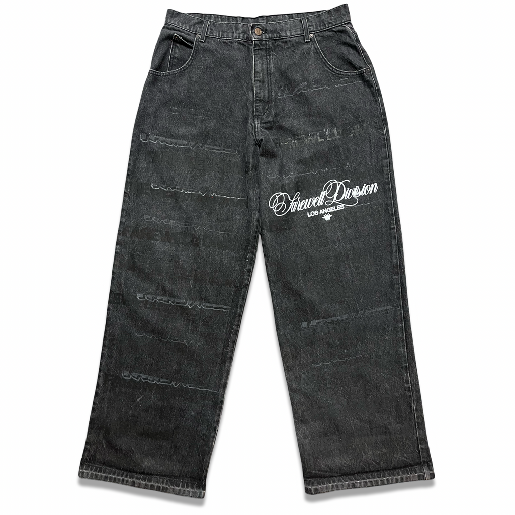 EXTRA BAGGY PRINTED VINTAGE DENIM 1of1