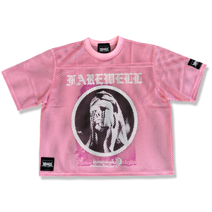 EASTER PINK MESH OVERSIZED CROP JERSEY