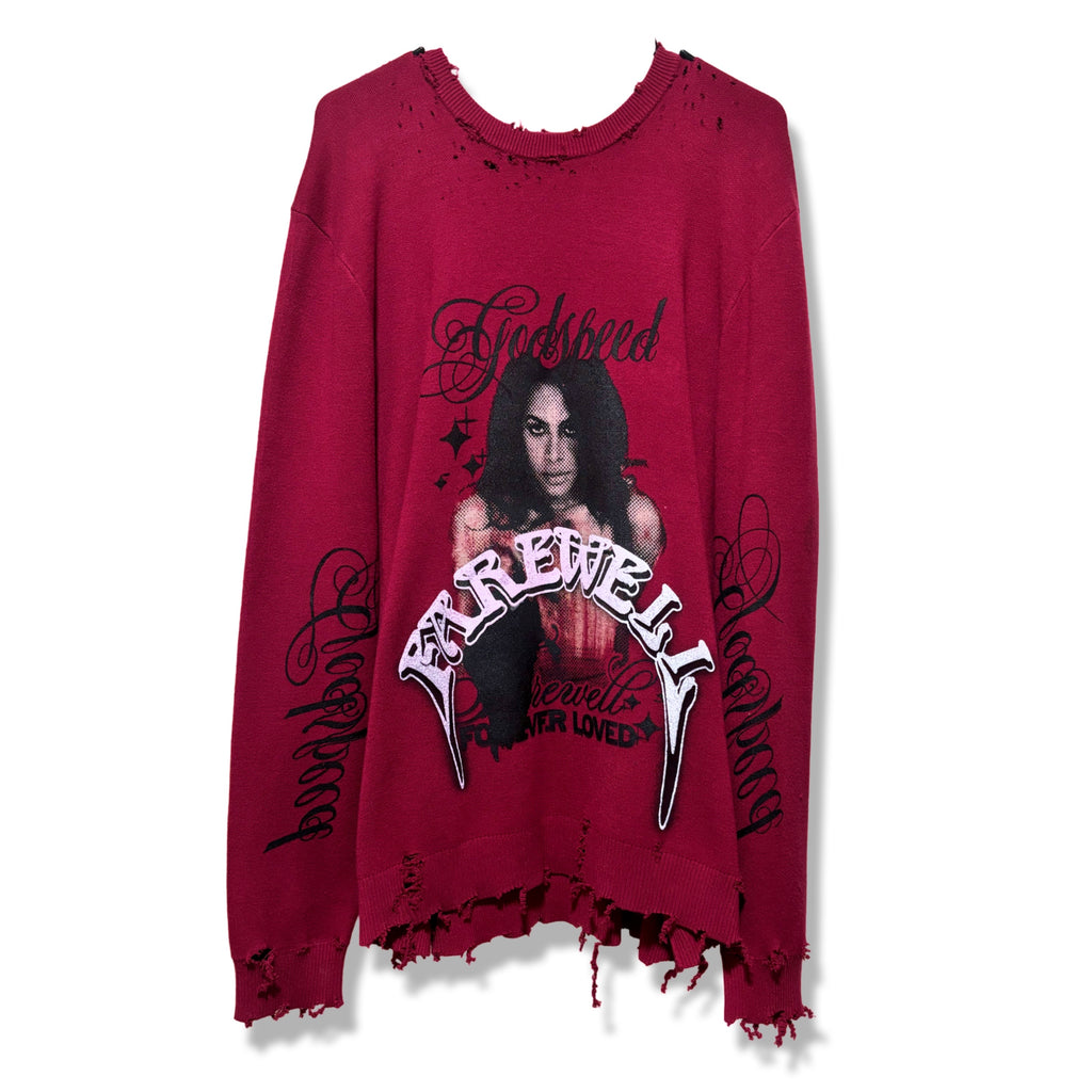 GODSPEED ANGEL DISTRESSED SWEATER 1of1 (XL/XXL)