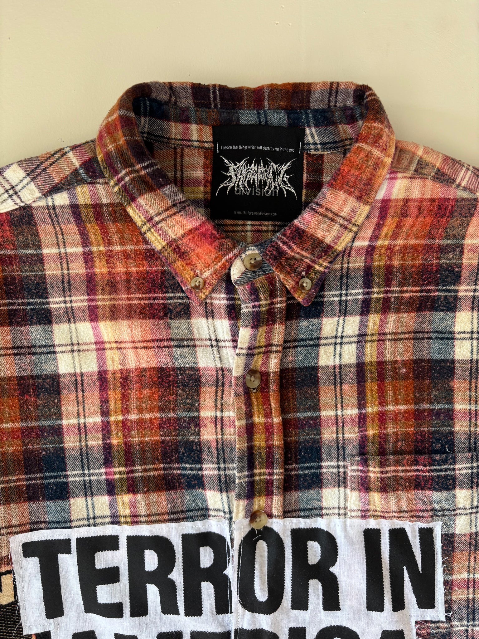 "TERROR" BLEACHED FLANNEL ( 1OF1 XL)
