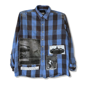 "CAROUSEL" DISTRESSED VINTAGE FLANNEL (1OF1 XL)