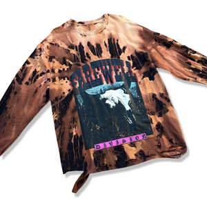 “DEATH IN THE WEST” BLEACHED THRASHED LONGSLEEVE 1of1 (XL)