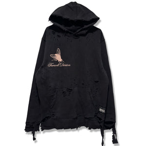 0.0730 "BARFLY" THRASHED HEAVY HOODIE 10F1 (XL)