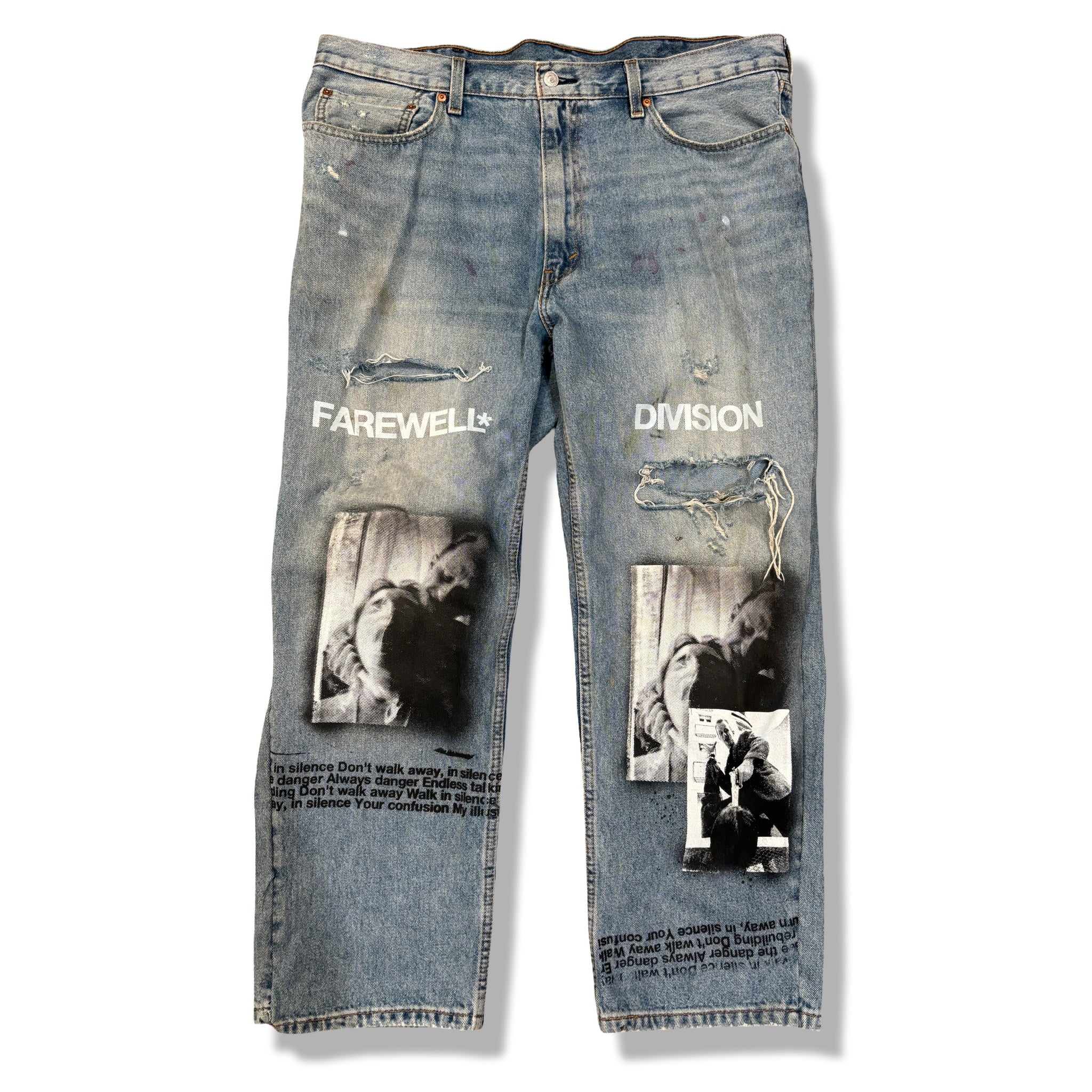 LEVI 501: THRASHED STUDIO DENIM 1of1 (36-38)