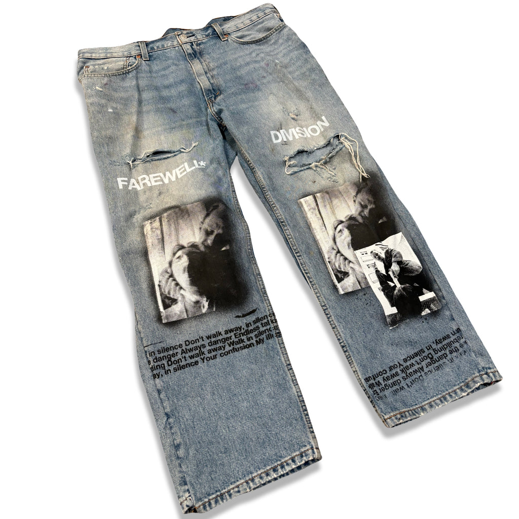 LEVI 501: THRASHED STUDIO DENIM 1of1 (36-38)