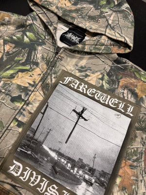 0.091125 ZIP FRONT HEAVY CAMO HOODIE ( 2 PER SIZE MADE) *low stock*