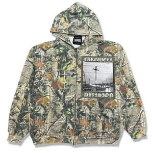 0.091125 ZIP FRONT HEAVY CAMO HOODIE ( 2 PER SIZE MADE)