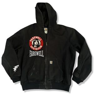 0.0100225 THRASHED VINTAGE CARHARTT JACKET BLACK (XL)