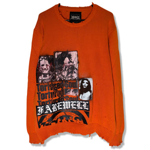 O.O101525 "LURKER" DISTRESSED KNIT SWEATER 1OF1 (XL)
