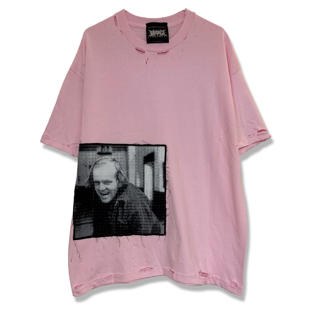 OVERLOOK DISTRESSED PATCHED TEE 10F1 PINK (XL)