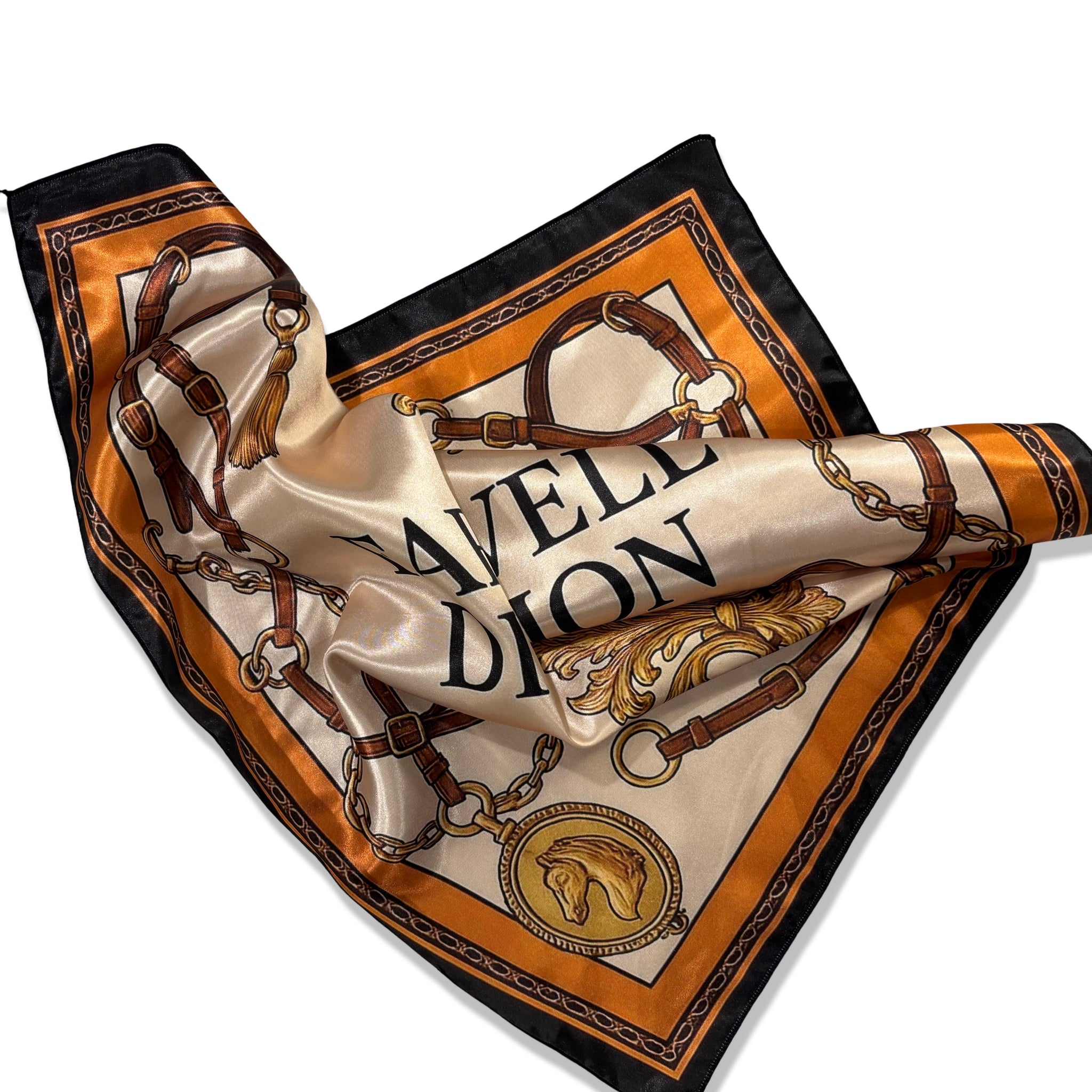 "EQUESTRIAN" SATIN SCARF