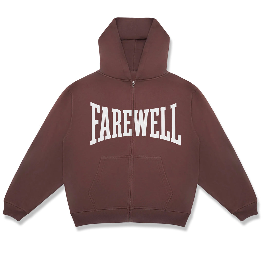 POTASSIUM CHOCOLATE ZIP FRONT HOODIE