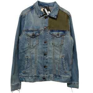 "OLIVE PANEL" DENIM JACKET