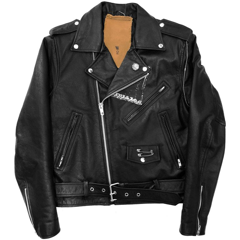 "birds" leather rider jacket