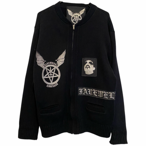 METAL LOGO ZIP CARDIGAN