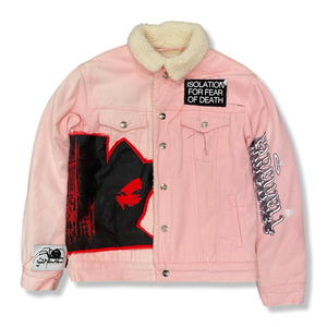 Pink Denim Shearling Jacket x Copes