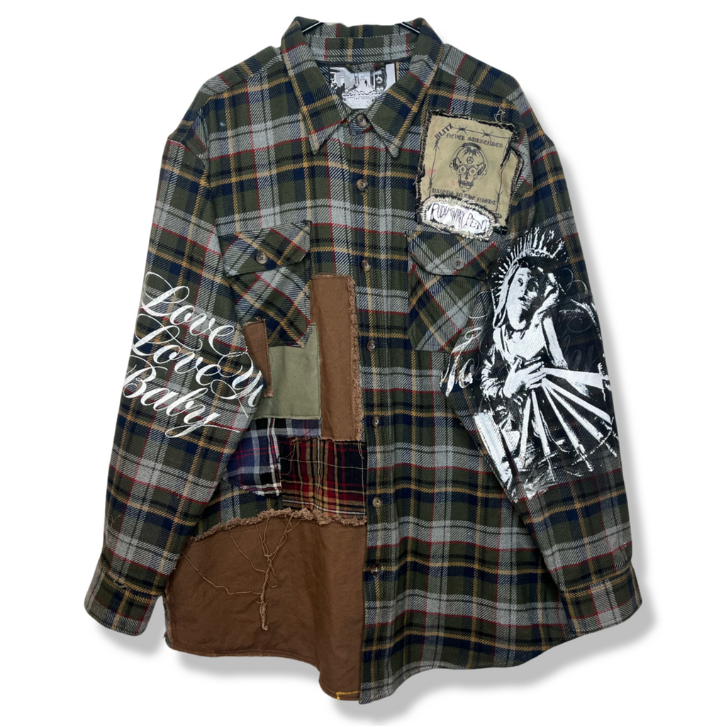 OVERSIZED PATCHWORK FLANNEL