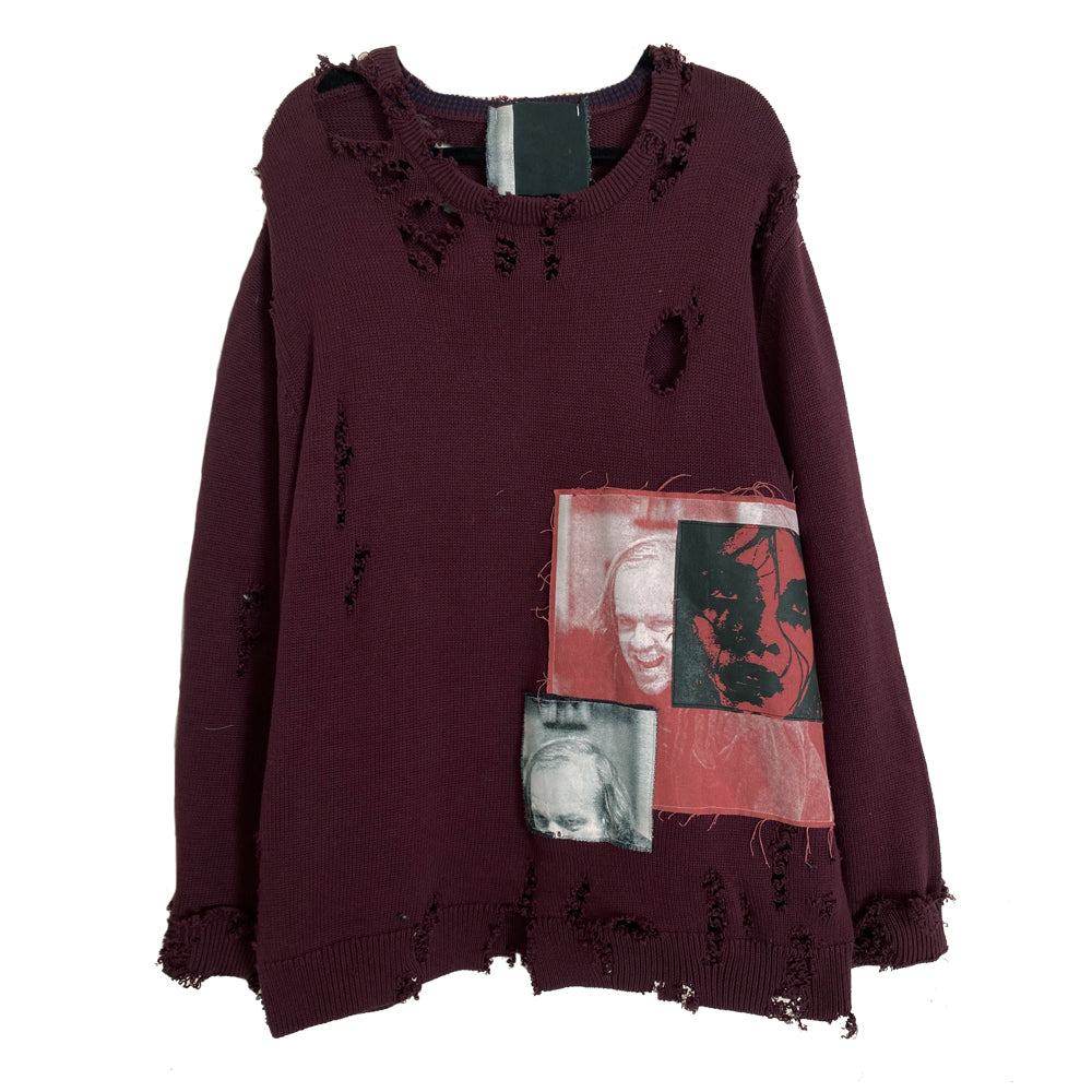 "Sacrifice" distressed sweater