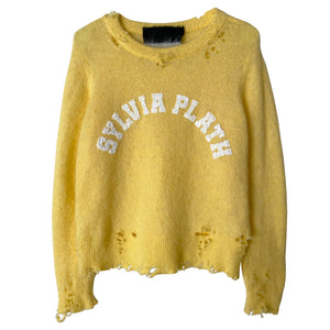 "Gold Mouths Cry" Distressed Mohair Sweater