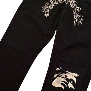 "Pinstripe Patched Trouser"