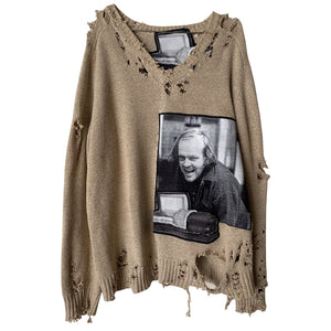 "Overlook Hotel" distressed sweater II