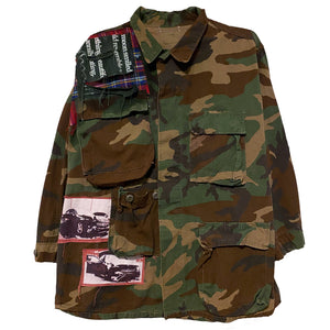Patched Woodland Camo Jacket